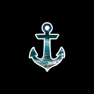 Anchor decal, Ocean Sticker, Anchor Ocean vinyl decals, Car Decal, Phone Decal,Window, Yeti Decal sticker, vinyl decals,Nautical