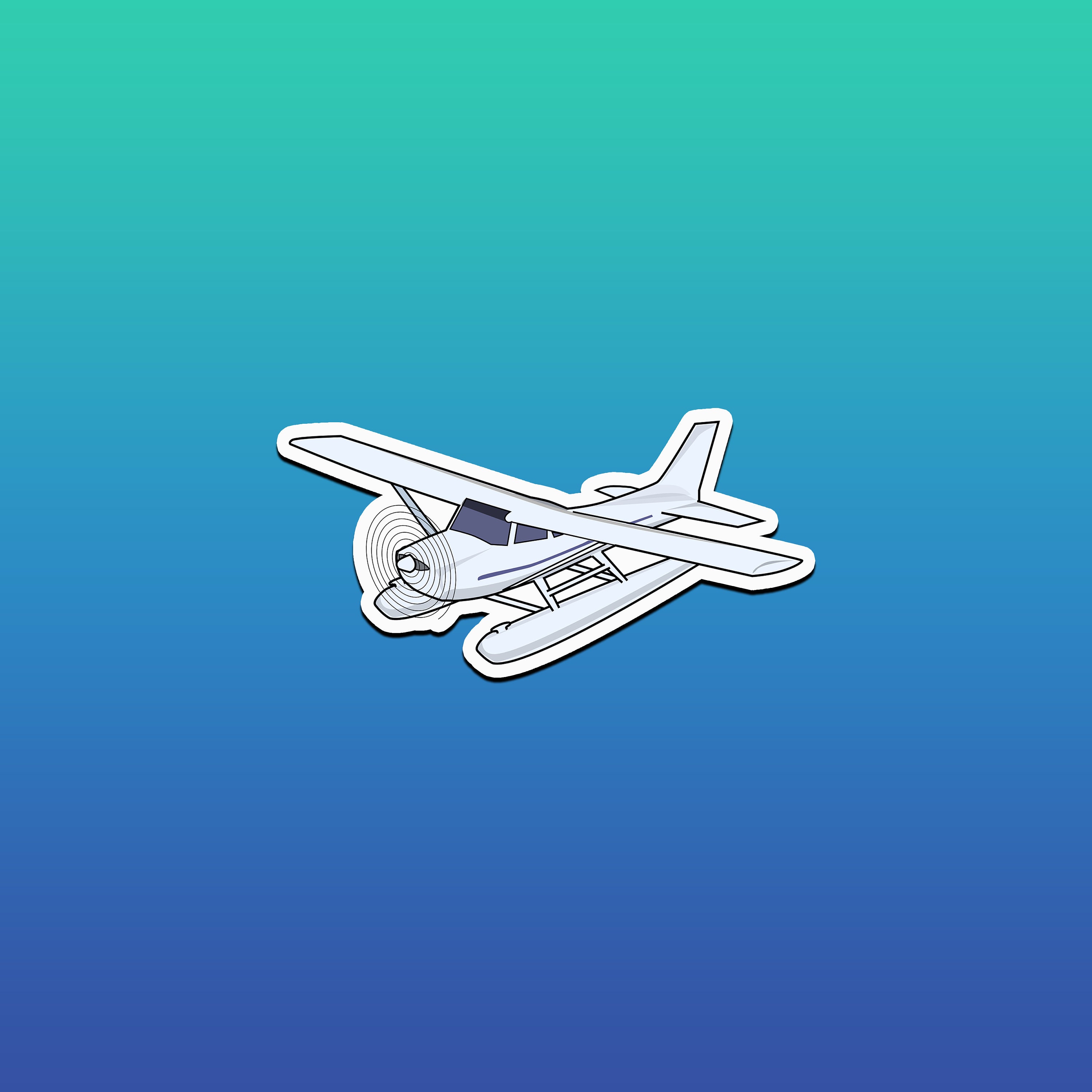 Airplane Sticker Aviation Stickers Plane Decals Pilot | Etsy