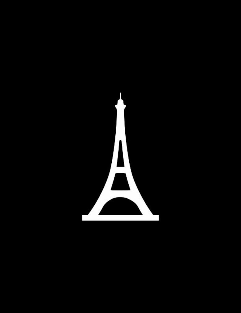 Eiffel Tower Decal Paris Decals Sticker Paris France Car Etsy