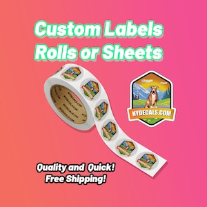 Premium Gloss Custom Labels, Product Labels,150 Custom Circle Labels, Roll Labels, Bulk Stickers, Bulk Circle Labels,Sheet Labels,Stickers
