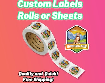 Premium Gloss Custom Labels, Product Labels,150 Custom Circle Labels, Roll Labels, Bulk Stickers, Bulk Circle Labels,Sheet Labels,Stickers