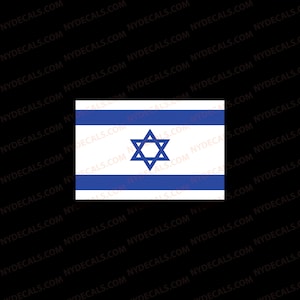 Israel Flag Decal - Etsy