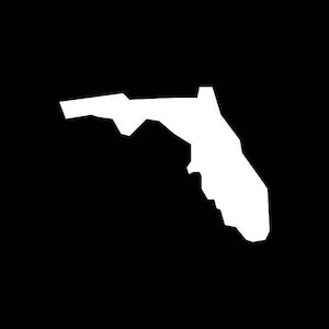 Florida Decal Florida State Outline Car Decal Florida Sticker Window Laptop Bumper etc..