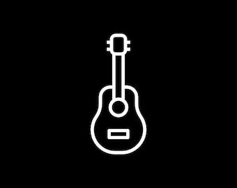 Acoustic Guitar Decal, Guitar Decals, Guitar Stickers