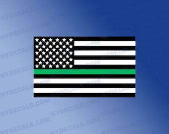 Thin Green Line Flag Decal ,Military Decal, American Military Flag Decal ,Veteran Stickers , Thin Green Line Sticker,Car Decal ,Veteran