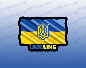 Ukraine Flag Decal, Ukraine Coat of Arms Sticker, Ukraine Flag, Stand with Ukraine Stickers Vinyl Decal, Ukraine Map Decal,Vinyl Sticker