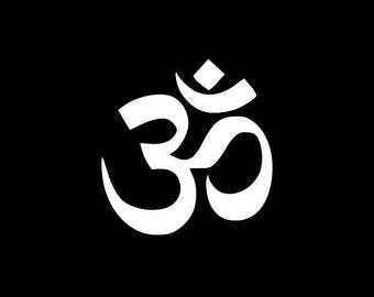 Aum Om Decal Aum Om Symbol Die-Cut Decal Car Window Sticker Wall Bumper Phone Laptop yeti etc....