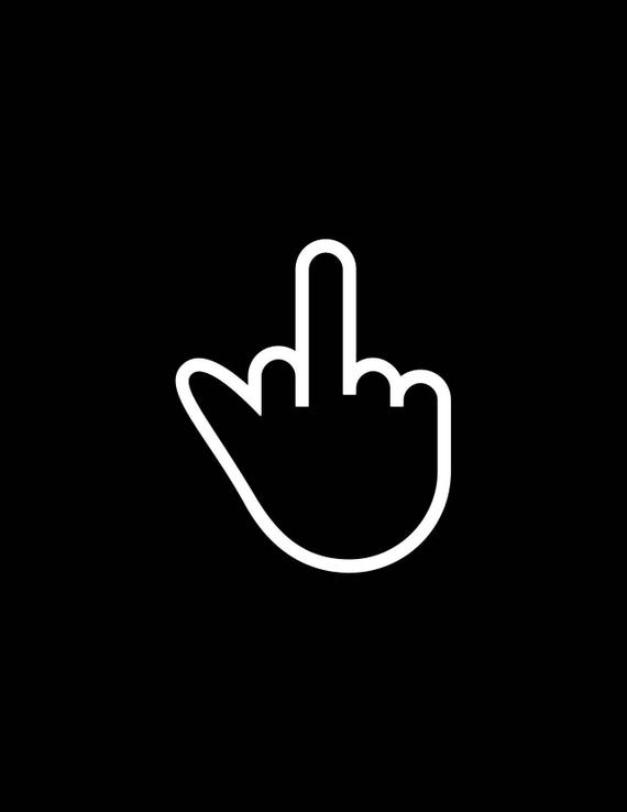 Middle Finger Decal Funny Middle Finger Car Decal Truck Etsy - roblox middle finger decal