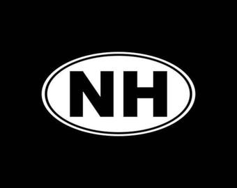 New Hampshire Decal NH Car Decal Laptop Window Wall Yeti Tumbler Tablet Bumper Sticker  etc.. New Hampshire Car Decal NH State Decal