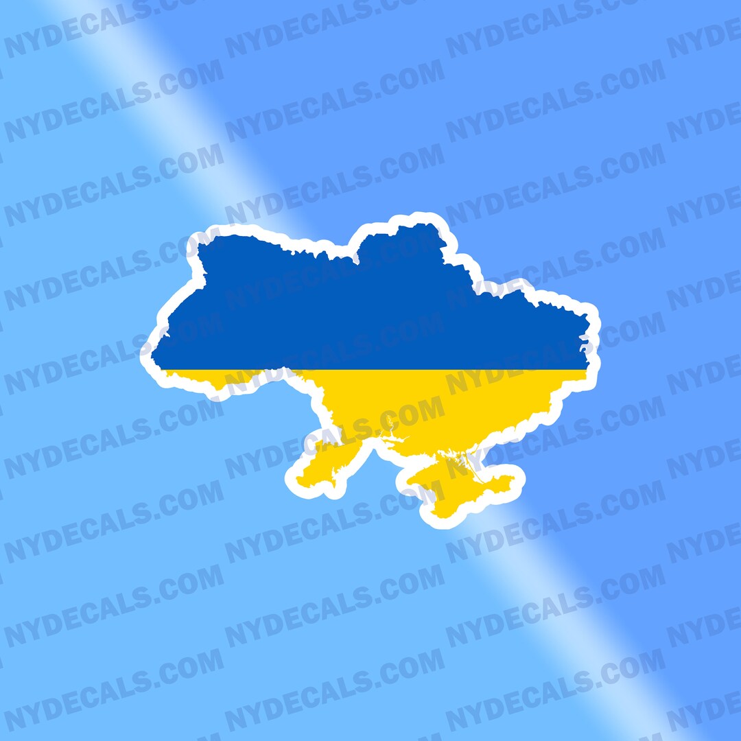 Ukraine Decal, Ukraine Sticker, Ukraine Flag, Stand With Ukraine