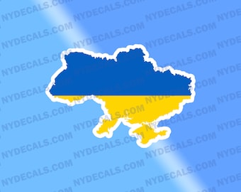 Ukraine Decal, Ukraine Sticker, Ukraine Flag, Stand with Ukraine Stickers Vinyl Decal, Ukraine Map Decal, Stand with Ukraine Vinyl Sticker