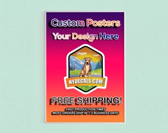 Custom Posters, Custom Poster Printing, High Quality Personalized Posters, Your Design Posters, Wide Format Prints, Custom Wall Art