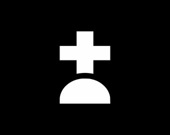 Grave Decal,Halloween Decals,Tomb Sticker,Gravestone Laptop Decal,Car Decals,Window Decal,Stickers,Cemetery,Death,Cross,