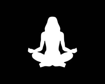Meditation Decal Meditate Car Decal Meditation Sticker Vinyl Decal Yeti Cooler Tumbler Wall Window Tablet Phone Laptop Buddha Buddhist