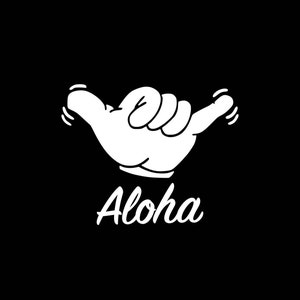 Aloha Shaka Decal, Aloha Car Decal Sticker,Hawaii Sticker, Shaka Sticker,Hawaiian Decal,Aloha Shaka Car Decal,HI Islands Hawaii Decals HI