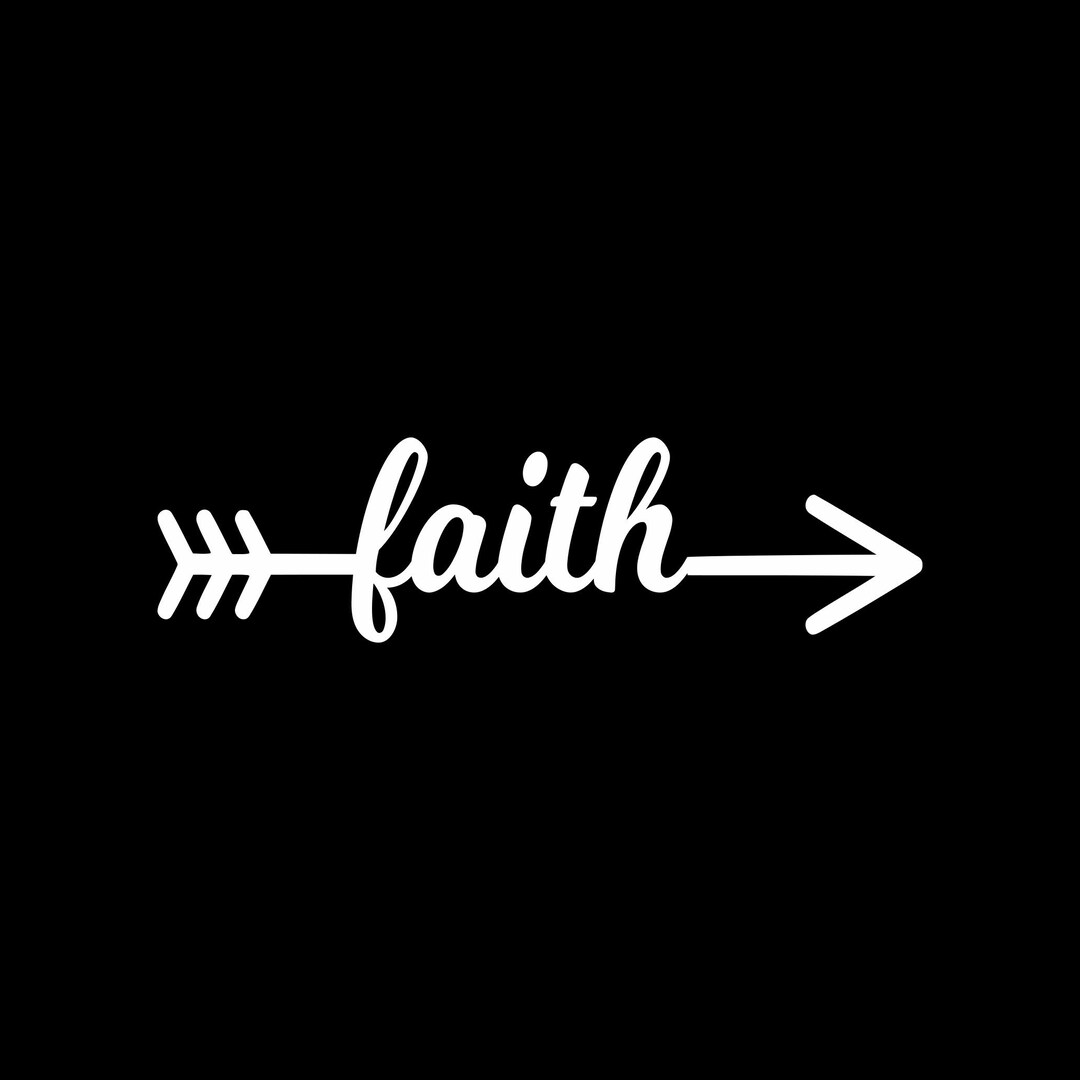 Faith Arrow Decal, Arrow Stickers, Faith Arrow Vinyl Decal,faith Car