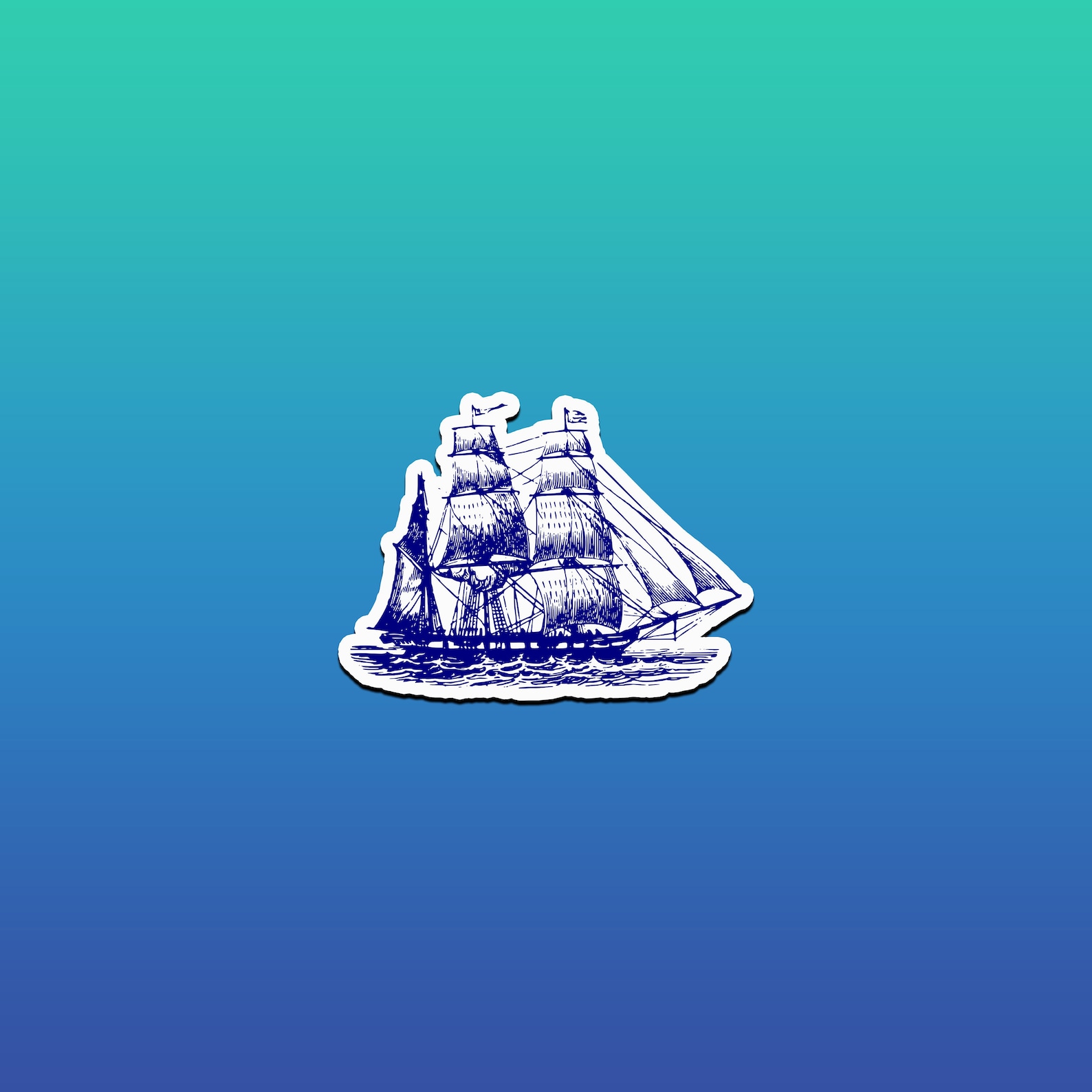 Sailing Ship Stickers, Nautical Stickers, Sailing Decals, Old Tall