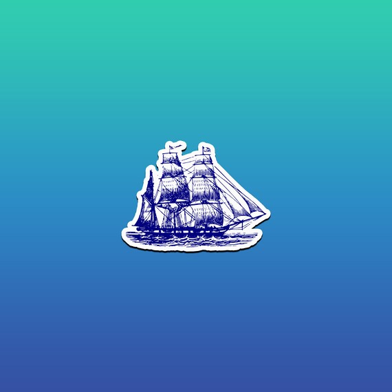 Sailing Ship Stickers Nautical Stickers Sailing Decals Old Etsy