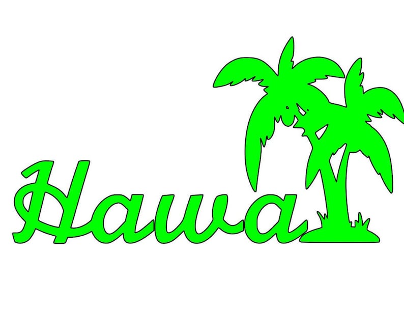 Hawaii Decal HI Car Decal HI Sticker Hawaiian Islands Decal Etsy
