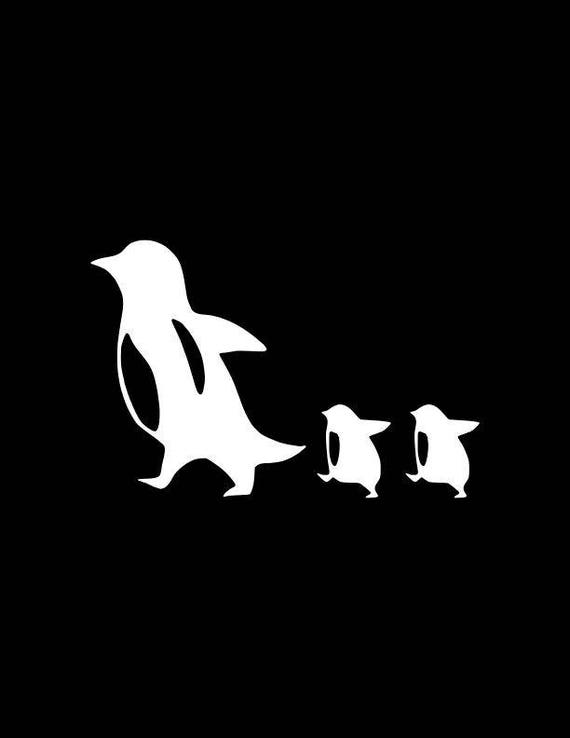 Super Cute Antarctic Animals Penguin Decal Mom /& Penguin Family Baby Car Sticker