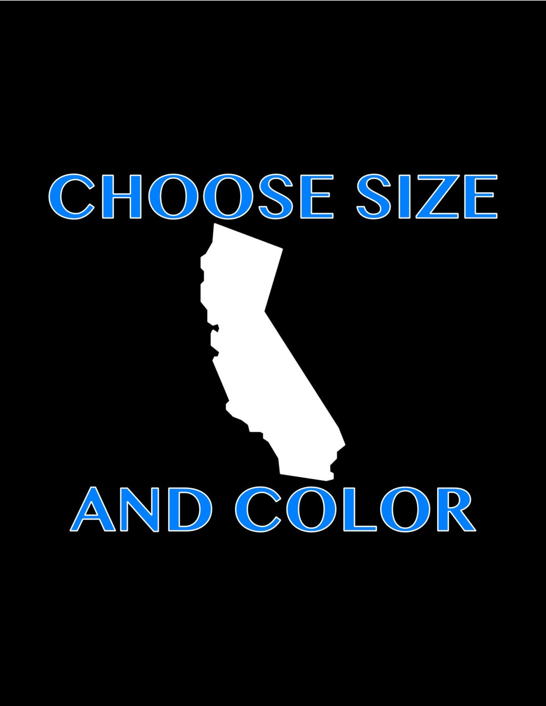 California Decal CA Sticker California Vinyl Decal West Coast Car Decal CA State Outline Golden
