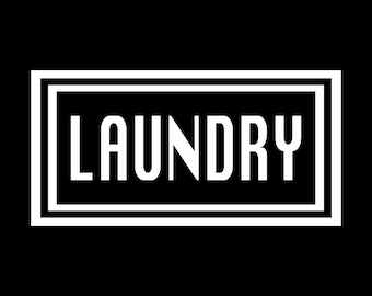 Laundry Room Decal, Laundry Vinyl Decal, Laundry Door Decal Sticker,Traditional Home Decor,