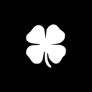 4 Leaf Clover Decal Sticker Four Leaf Clover Vinyl Decal Laptop Phone Mac Ipad Tablet Yeti Tumbler Car Bumper Sticker