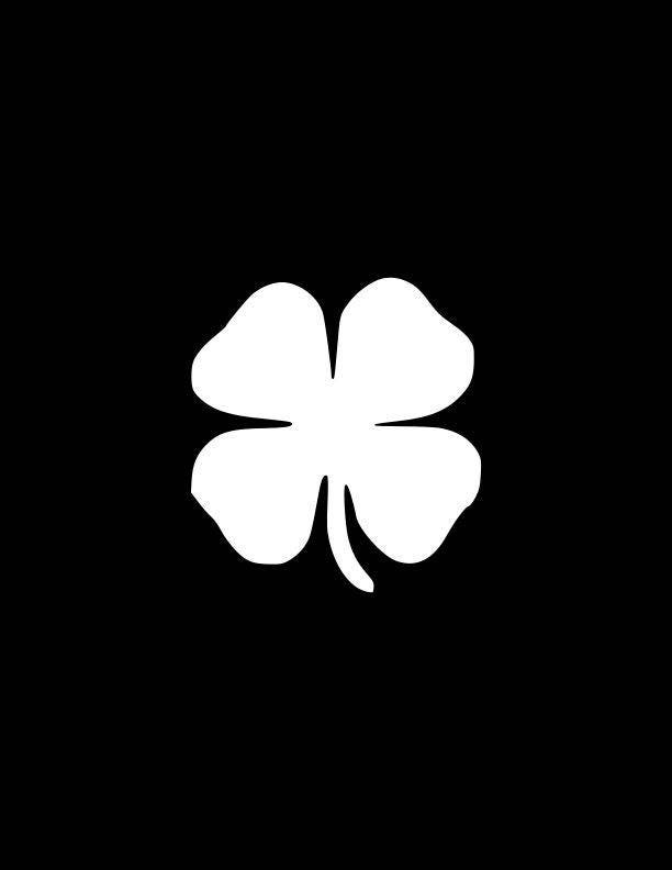 Clover Luck Four Leaf Silhouette Vinyl Decal Car Bottle Irish Tumbler  Sticker