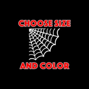 Spider Web Decal Web Sticker Car Window Wall Bumper Tablet Spider Web Corner Die Cut Sticker etc...