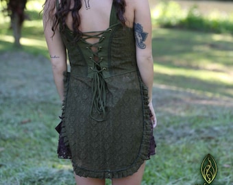 Pixie Elven Faerie Top, Psytrance Steampunk Crop, Fairy Rave Trance Wear