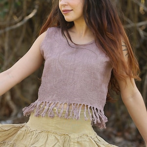 Tribal Tassel Top, Boho Top, Festival Top, Hippie Top, Crop Top, Tribal Clothing, Festival Clothing, Boho Clothing, Pixie Top, Fairy Top