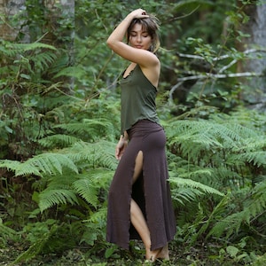Long Festival Skirt, Goddess Skirt, Split Maxi Skirt, Long Skirt, Festival Clothing, Elven Skirt, Pixie Skirt, Bohemian Clothing,