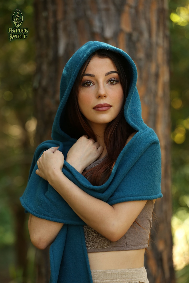 Warm Hooded Scarf Fleece Scarf Winter Scarf Winter Top Etsy Australia