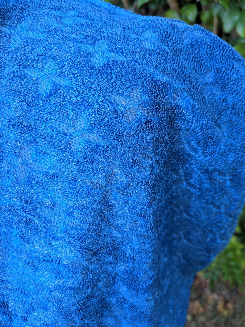 Blue 70's Cowl Neck Dress image 6