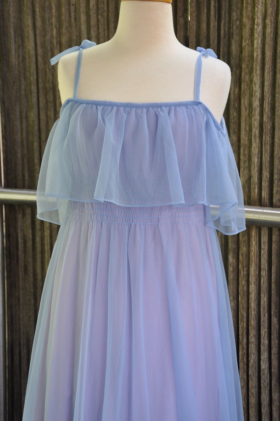 Floaty Floor Length 70's Dress