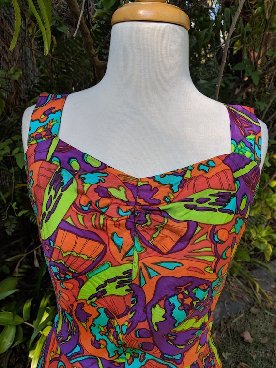 Handmade 1970's Silk Dress