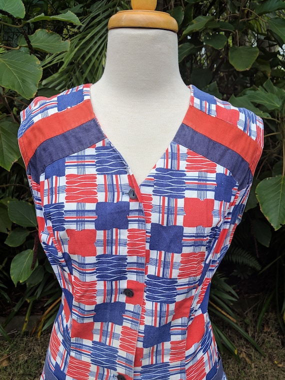 Fab 70's Button Through Handmade Housedress