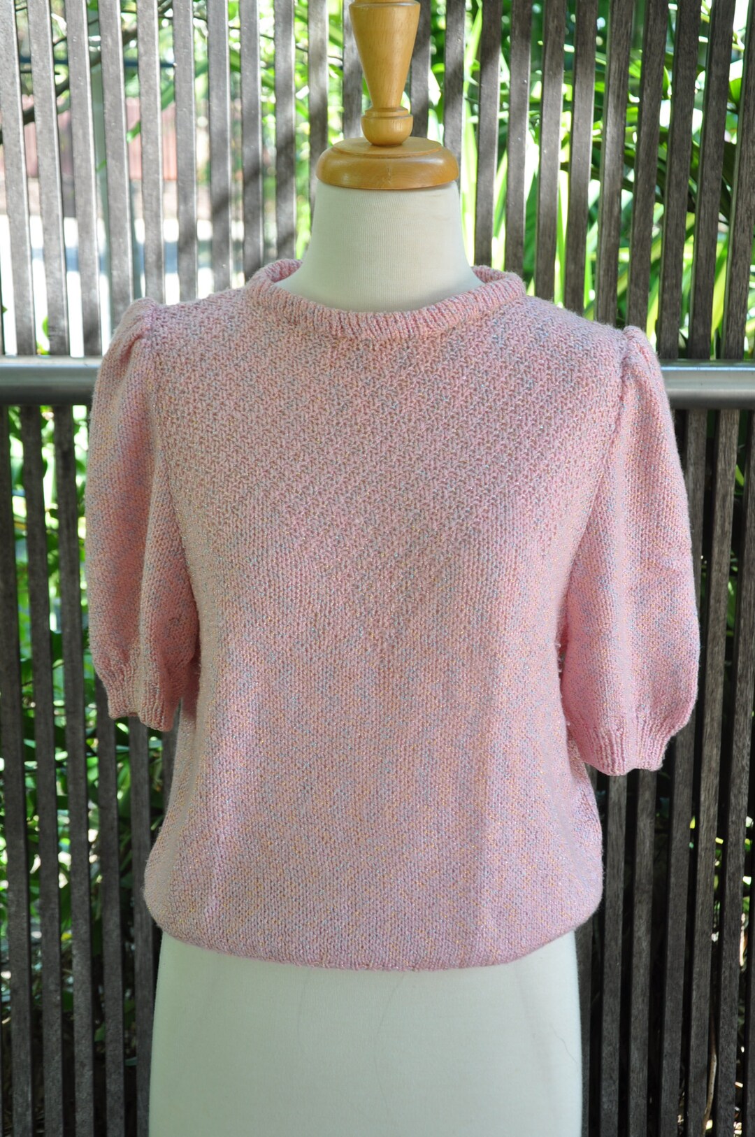 Classic 80's Pink Glitter Knitwear Etsy