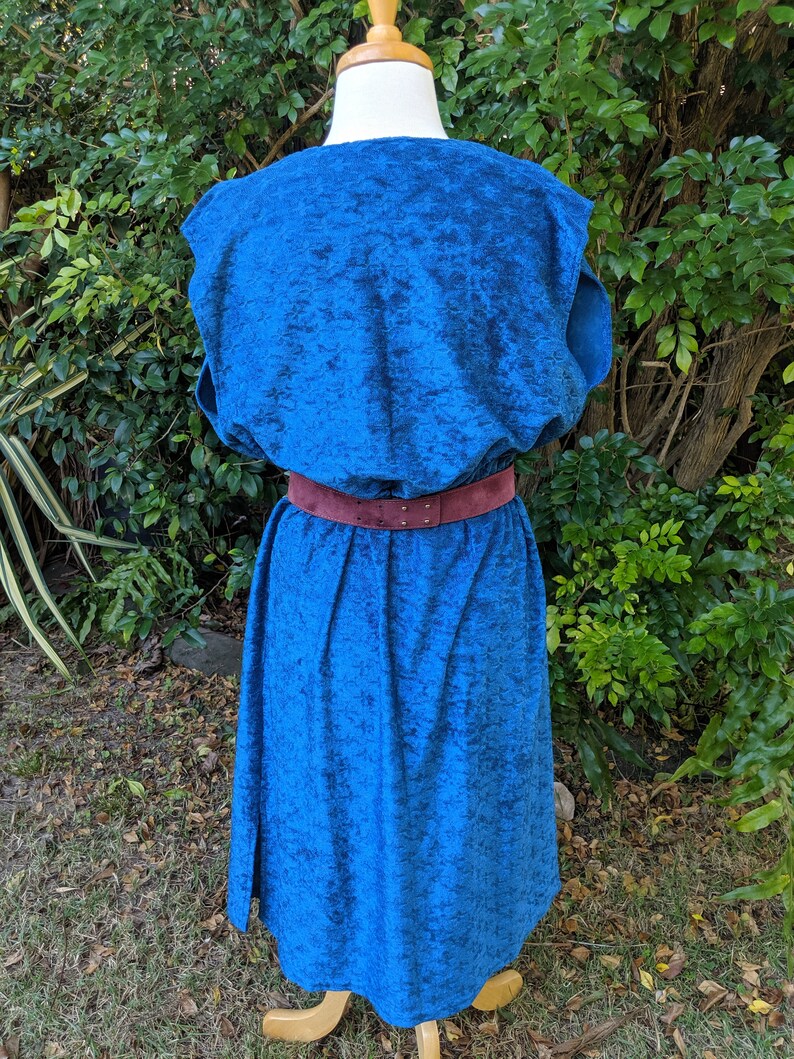 Blue 70's Cowl Neck Dress imagem 5
