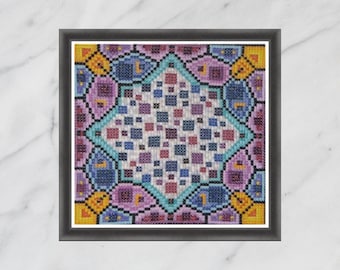 Morning Star Cross Stitch Pattern - Geometric Sampler (PDF Pattern)