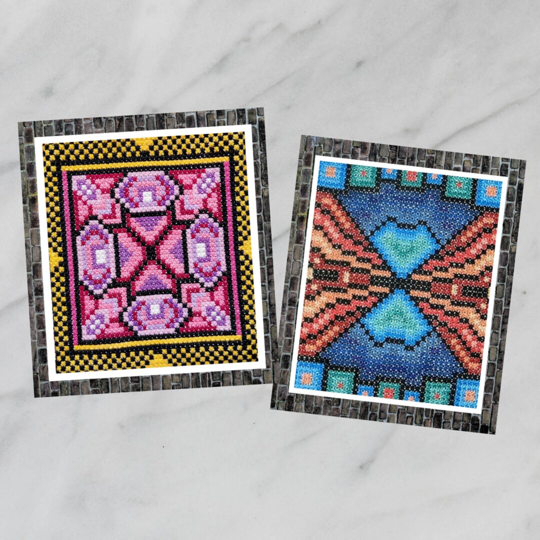 Sampler Cross Stitch Pattern PDF Set Learn Embroidery for Modern Wall