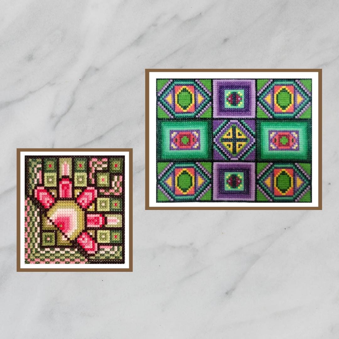 Geometric Cross Stitch Pattern Set | Venus, Gems (PDF Download) - Etsy