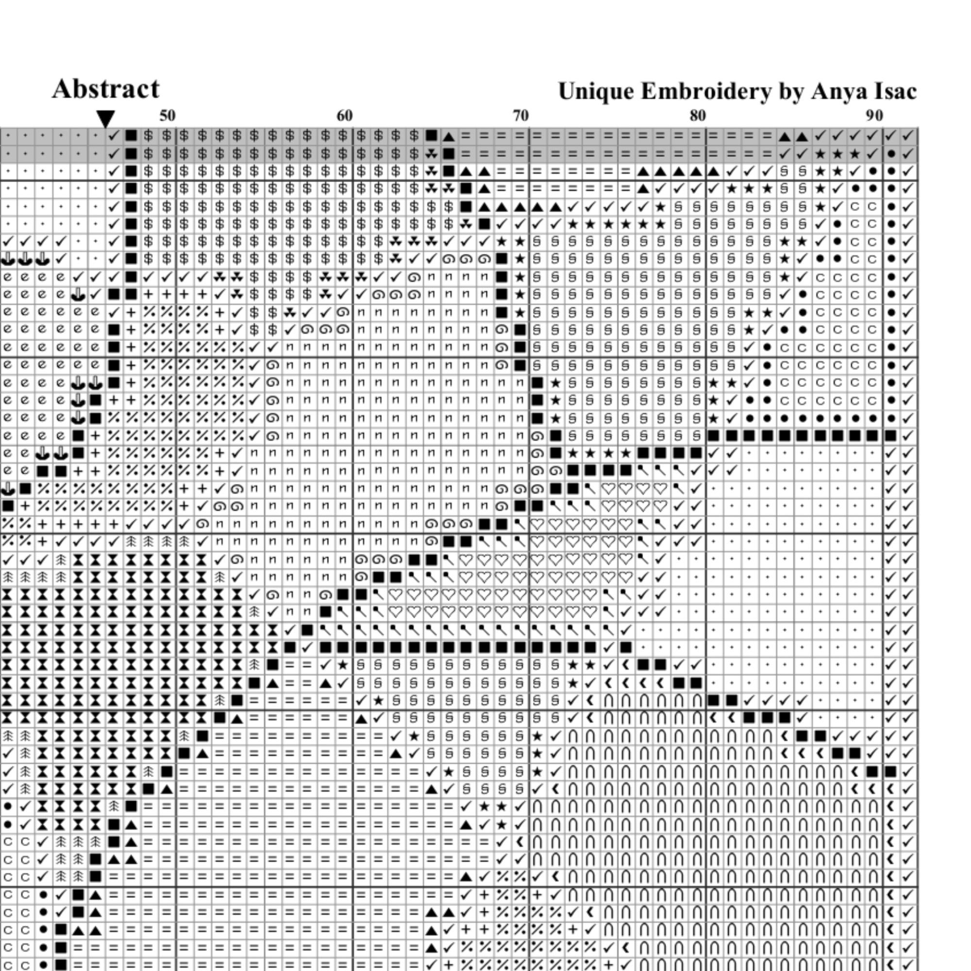 Abstract Cross Stitch Pattern Set, Modern Geometric Embroidery (PDF) - Etsy