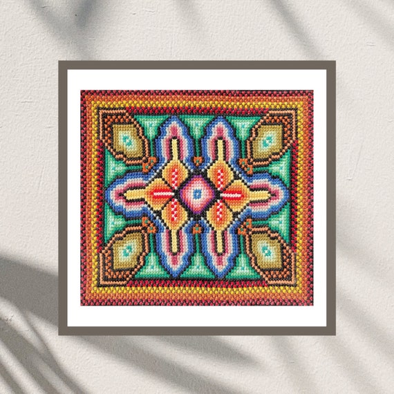 Bless My Country Home Heart-shaped Cross Stitch Ornament 