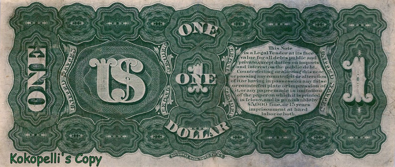 1869 *1 Dollar * Rainbow *treasury Note* Free Shipping * MUST READ ! - Etsy