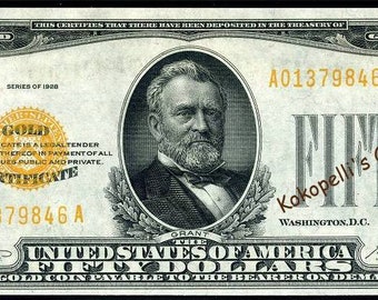 1928 500 Dollar Gold certificate free Shipping MUST READ Etsy