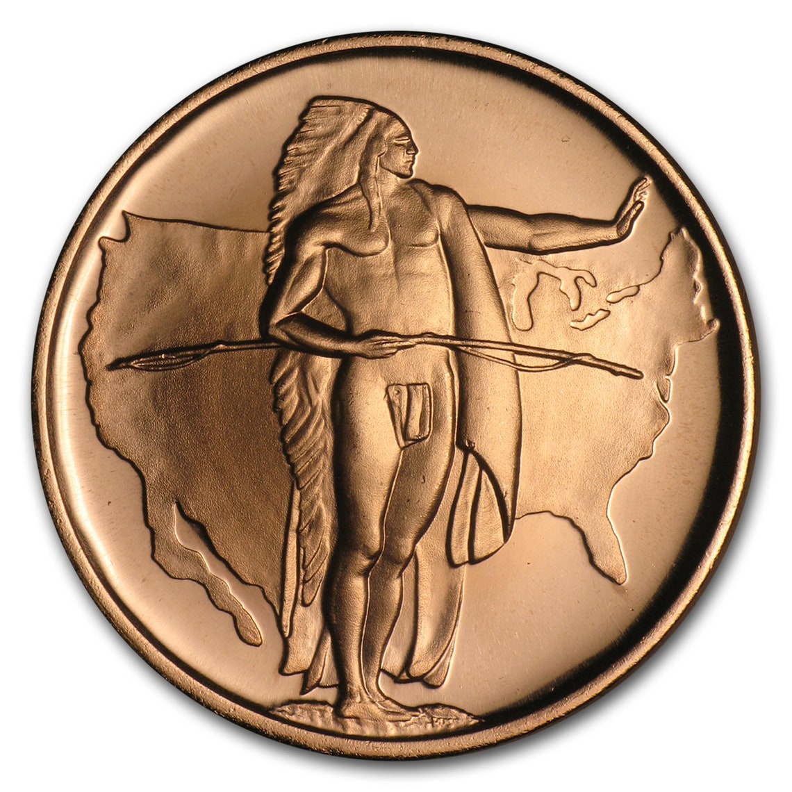 Copper Round 1 oz .999 fine Copper. Oregon Trail Etsy