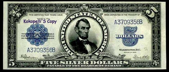 1923 *5 Dollar Lincoln * Porthole * MUST READ ! - Etsy