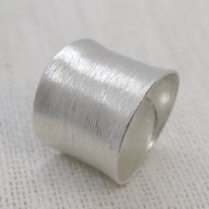 Sterling Silver Handmade Wide Band Ring Classic Semi Shiny - Etsy