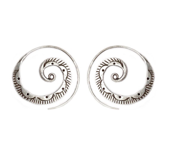 Tribal Swirl Hoop Earrings Tribal Swirl Hoop Earrings